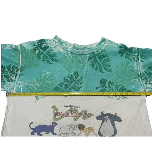 Vintage 90s Disney Jungle Book T-Shirt XL Single Stitch AOP Tropical Graphic - Picture 3 of 6
